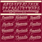 Custom Team Name Number 3D Wolves Bomber Jacket Full-Snap Varsity Letterman Design Maroon Cream Running Hauling Personalized