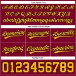 Personalized Basketball Shorts in Maroon with Gold and Black - Authentic Throwback Design Personalized Maroon Gold-Black