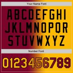 Custom Name and Number Maroon Gold-Black Gradient Varsity Bomber Jacket Full-Snap Fashion Letterman Personalized Maroon Gold-Black