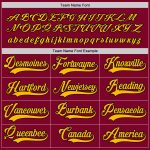 Custom Team Hockey Jersey with Personalized Name & Number in Maroon, Gold & Black Personalized Maroon Gold-Black Hockey Jersey