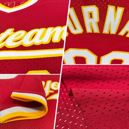 Custom Maroon Gold White Baseball Jersey with Personalized Name and Number - Authentic Throwback Design Personalized Maroon