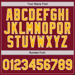 Personalized Authentic Basketball Jersey in Maroon Gold-White - Throwback Style Personalized Maroon Gold-White Authentic