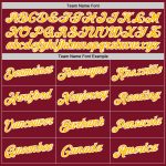Personalized Authentic Basketball Jersey in Maroon Gold-White - Throwback Style Personalized Maroon Gold-White Authentic