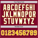 Custom Name and Number Maroon Gold-White Authentic Throwback Basketball Jersey - Personalized Team Jersey Personalized Maroon