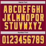 Custom Maroon Gold-White Hockey Jersey with Personalized Name and Number - Team Apparel Personalized Maroon Gold-White Hockey
