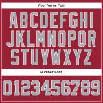 Custom Team Basketball Jersey with Personalized Name and Number - Maroon Gray-White Authentic Throwback Design Personalized