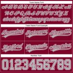 Personalized Authentic Throwback Basketball Shorts in Maroon Gray White Personalized Maroon Gray-White Authentic Throwback