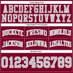 Custom Authentic Basketball Shorts with Name & Number, Maroon Gray-White, Personalized Team Gear Personalized Maroon Gray-White