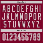 Custom Name and Number Personalized Hockey Jersey in Maroon, Gray and White Personalized Maroon Gray-White Hockey Jersey