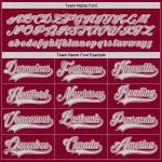 Custom Name and Number Personalized Hockey Jersey in Maroon, Gray and White Personalized Maroon Gray-White Hockey Jersey