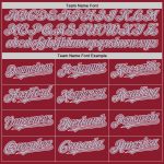 Custom Name Number Mesh Authentic Throwback Baseball Jersey Maroon Gray White Personalized Maroon Gray-White Mesh Authentic