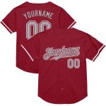 Custom Name Number Mesh Authentic Throwback Baseball Jersey Maroon Gray White Personalized Maroon Gray-White Mesh Authentic