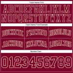 Custom Maroon-Cream Throwback Basketball Shorts with Personalized Team Name & Number - Authentic Design Personalized Maroon