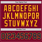 Custom Personalized Baseball Jersey - Maroon Navy Gold Authentic Throwback, Custom Name & Number Personalized Maroon Navy-Gold