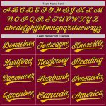 Custom Personalized Baseball Jersey - Maroon Navy Gold Authentic Throwback, Custom Name & Number Personalized Maroon Navy-Gold