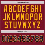 Personalized Authentic Basketball Jersey in Maroon Navy Gold - Retro Throwback Design Personalized Maroon Navy-Gold Authentic