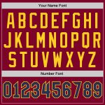 Custom Personalized Basketball Jersey with Name & Number - Maroon Navy Gold Authentic Throwback Personalized Maroon Navy-Gold