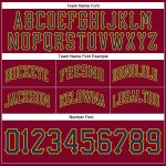 Custom Team Basketball Shorts with Personalized Name and Number, Maroon Navy-Gold Authentic Throwback Design Personalized