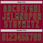 Personalized Maroon Hockey Jersey with Navy and Gold Accents - Custom Sports Apparel Personalized Maroon Navy-Gold Hockey