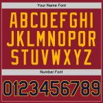 Custom Name Number Maroon Navy Gold Throwback Baseball Jersey - Personalized Authentic Team Jersey Personalized Maroon Navy-Gold