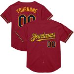 Custom Name Number Maroon Navy Gold Throwback Baseball Jersey - Personalized Authentic Team Jersey Personalized Maroon Navy-Gold