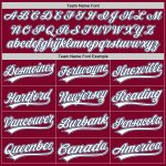 Custom Name and Number Authentic Throwback Baseball Jersey Maroon Navy-Gray Personalized Maroon Navy-Gray Authentic Throwback