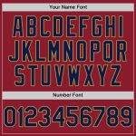 Custom Name and Number Maroon Navy Old Gold Mesh Throwback Baseball Jersey - Personalized Team Apparel Personalized Maroon