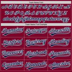 Custom Name Number Authentic Baseball Jersey Maroon Navy White Throwback Team Personalized Maroon Navy-White Authentic Throwback