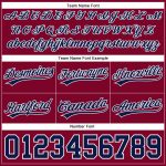 Personalized Authentic Throwback Basketball Shorts - Maroon Navy-White Design Personalized Maroon Navy-White Authentic Throwback