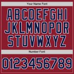 Custom Name Number Baseball Jersey - Personalized Maroon Navy White Mesh Authentic Throwback Team Uniform Personalized Maroon