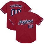 Custom Name Number Baseball Jersey - Personalized Maroon Navy White Mesh Authentic Throwback Team Uniform Personalized Maroon