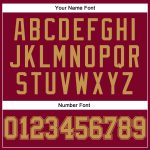 Custom Name and Number Basketball Jersey - Personalized Maroon and Old Gold Authentic Throwback Style Personalized Maroon