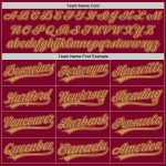 Custom Name Number Maroon Old Gold-Black Authentic Baseball Jersey - Personalized Throwback Team Jersey Personalized Maroon