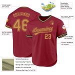 Custom Name Number Maroon Old Gold-Black Authentic Baseball Jersey - Personalized Throwback Team Jersey Personalized Maroon