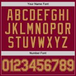 Custom Name Number Maroon Old Gold-Black Authentic Baseball Jersey - Personalized Throwback Team Jersey Personalized Maroon