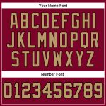 Custom Basketball Jersey with Personalized Name and Number - Maroon Old Gold-Black Throwback Team Design Personalized Maroon