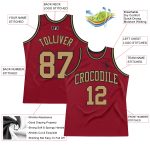 Custom Basketball Jersey with Personalized Name and Number - Maroon Old Gold-Black Throwback Team Design Personalized Maroon