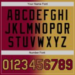 Custom Name Number Maroon Black Old Gold Gradient Varsity Bomber Jacket Fashion Full-Snap Letterman Personalized Maroon Old