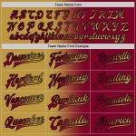 Custom Name Number Maroon Black Old Gold Gradient Varsity Bomber Jacket Fashion Full-Snap Letterman Personalized Maroon Old