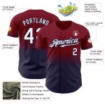 Custom Name and Number Maroon Pinstripe Baseball Jersey - Authentic Fade Fashion Team Gear Personalized Maroon Pinstripe