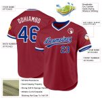 Custom Name and Number Authentic Throwback Maroon and White Baseball Jersey - Personalized Team Jersey Personalized Maroon