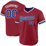 Custom Name and Number Authentic Throwback Maroon and White Baseball Jersey - Personalized Team Jersey Personalized Maroon