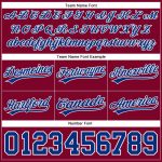 Custom Name and Number Personalized Maroon Royal-White Basketball Shorts Authentic Throwback Style Personalized Maroon Royal-White