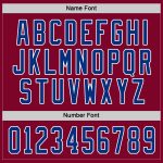 Custom Maroon Hockey Jersey with Royal-White Trim, Personalized Name & Number - Team Apparel Personalized Maroon Royal-White