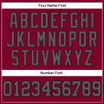 Custom Maroon Basketball Jersey with Team Name & Number - Authentic Steel Gray-Black Throwback Style Personalized Maroon