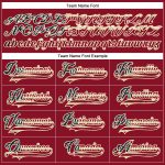 Custom USA Flag Hockey Jersey with Personalized Name and Number, Maroon Vintage Cream-Black Lace Neck Design Personalized
