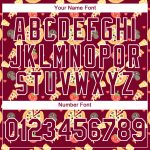 Custom Name Number 3D Pattern T-Shirt for Pizza Team - Personalized Maroon White Performance Tee Personalized Maroon White