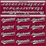Custom Maroon Black White Authentic Baseball Jersey Personalized with Name and Number - Team Apparel Personalized Maroon