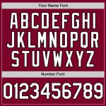 Custom Maroon Black White Authentic Baseball Jersey Personalized with Name and Number - Team Apparel Personalized Maroon