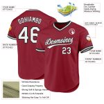 Custom Maroon Black White Authentic Baseball Jersey Personalized with Name and Number - Team Apparel Personalized Maroon